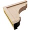 Ekena Millwork 4"W x 16"D x 16"H Thin Bryant Rough Cedar Woodgrain TimberThane Corbel, Primed Tan CORUR04X16X16BRYRCPR - alternate 2